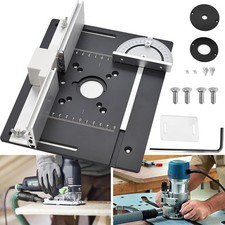 Frästisch Einlegeplatte mit Winkellineal Fräsplatte Hilfswerkzeug für Oberfräse