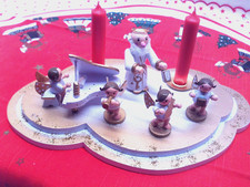 Petrus mit Engelkapelle Engel Orchester auf Wolke Weihnachtsfiguren Kerzenhalter