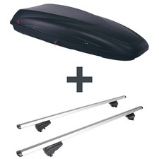 Dachbox G3 Krono 480 + Dachträger Menabo Pick-Up für Ford Galaxy II Typ WA6 Top