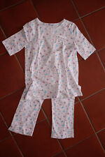 YELLAMARIS kurzer 2 tlg. Pyjama Schlafanzug weiß Schmetterlingprint 36 NEU