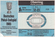 Ticket dfb pokal - 26.05.85,