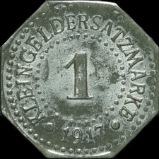 NOTGELD: 1 Pfennig 1917, Zink