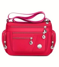 Schultertasche Handtasche Damen Frauen Schwarz Rosa Rot Blau Lila