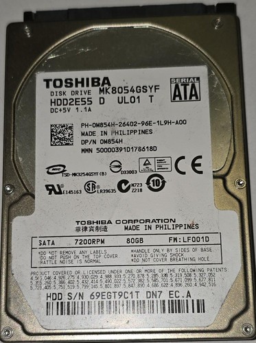 Toshiba mk8026gax 80gb 5 - toshiba, 2,5