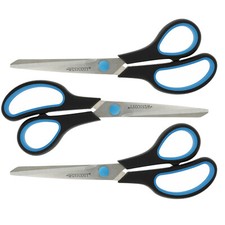 3 Gleiche Edelstahl Scheren Universal Haushaltsschere Bastelschere Allzweck Büro
