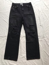 Only Jeans Damen / Onlcamille High Waist / Schwarz / Gr 32 / Destroyed