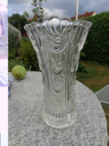 Schwere kristallvase mit - kristallvase,