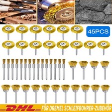 45x Messingbürste Drahtbürste für Dremel Topfbürste Pinselbürste Scheibenbürste.