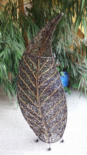 Lampe rattan metall - rattan,