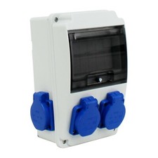 Baustromverteiler Stromkasten Stromverteilerkasten mit 4 x Schuko vorverdrahtet