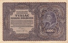 Polen Poland 1000 Marek P15 Fine with pinholes (I Serie BK)