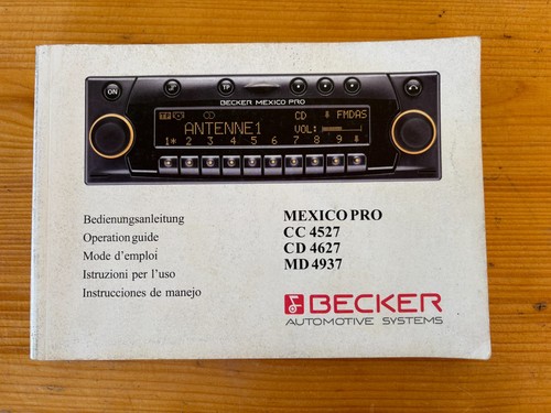 Bedienungsanleitung becker - bedienungsanleitung,
