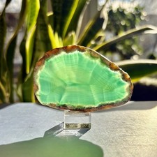 Achatscheibe Grün | 70x45mm |