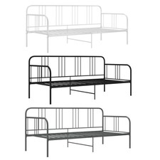 Schlafsofa Bettgestell Metall Tagesbett Metallbett Schlafzimmerbett 90x200cm Neu