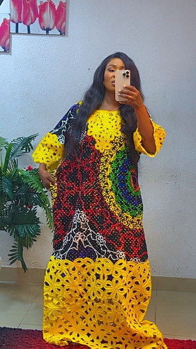 Afrikanisches kaftan maxikleid - afrikanisches,