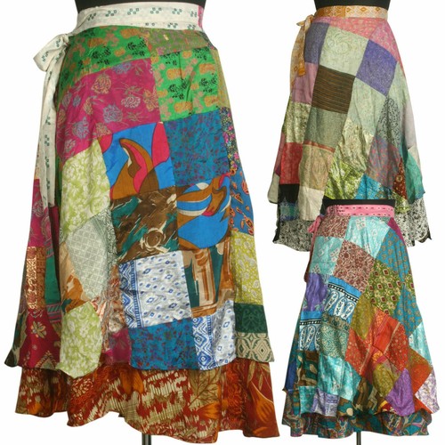 Vintage seide sari patchwork - sari,