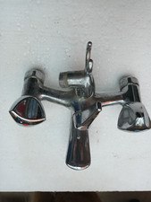 Wannenhahn,Nostalgie Design Wasserhahn Bad Zweigriffmischer Wanne chrom