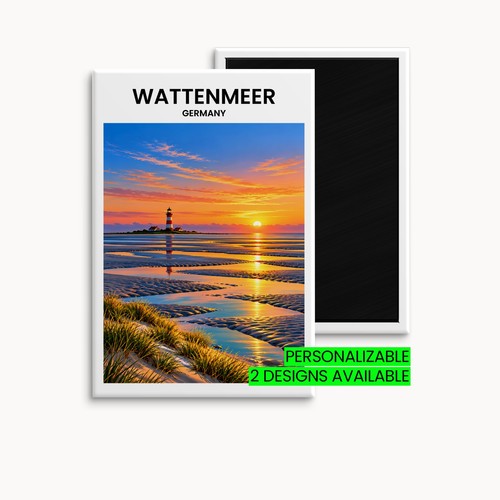 Wattenmeer kühlschrankmagnet - wattenmeer,