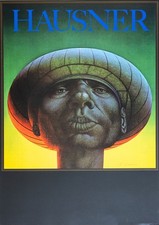 Rudolf Hausner Adam-Umlaufbahn Offsetlithographie signiert