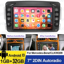 7"Android 13 Autoradio Für Mercedes Benz W209 W203 W168 Vito Vaneo GPS Navi WIFI