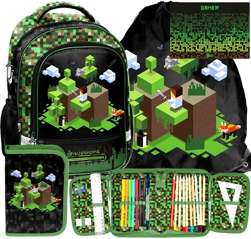 Minecraft schulranzen set - set, 4in1
