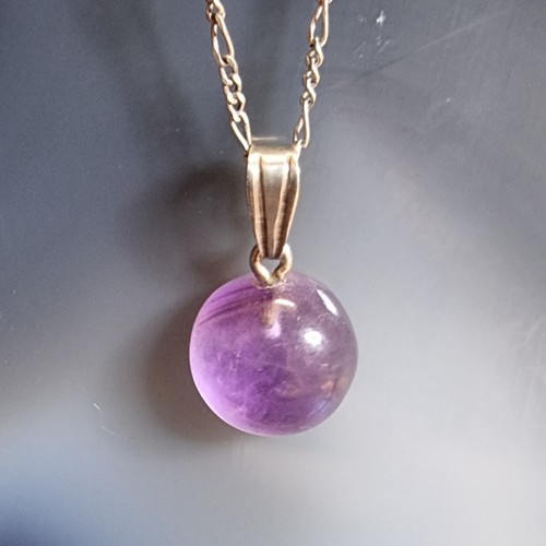Amethyst anhänger halb rund - amethyst,