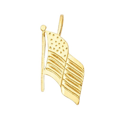 14k gelbgold usa flagge - gelbgold,