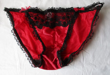 DDR Dessous Slip rot schwarz