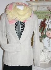 Noa Noa Acc. Baumwoll-Tuch Big Scarf  Striped Scarf Print Yellow one  size Neu 