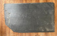 Alte Schieferplatte Dachplatte Tafel 25 x 15 x4mm antrazit abgebrochene Ecke