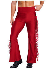 DE Freebily Herren Tanzhose Latein Standard Tanz Hose Lange Pants mit Quasten 
