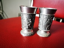2 Zinnbecher Schnapsbecher