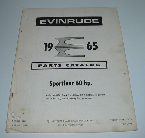 Parts catalog evinrude - parts,
