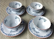 Rörstrand Sweden 4x Teetasse /Kaffeetasse mit Untertasse Ostindia