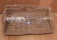 Brotkasten durchsichtig Plastik Brotkorb beige
