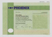 PHOENIX Gummiwerke 1996 Hamburg Harburg Wien Firestone 50 DM Blankett Reithoffer