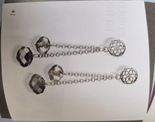 LR Joyce Kollektion -  Glassteinohrhänger, Schmuck, Ohrringe, ca. 6 cm lang