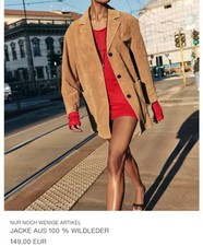 ZARA STUDIO Kleid LEDERJACKE