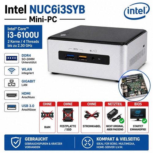 Intel nuc6i3syb mini pc - 🔥,