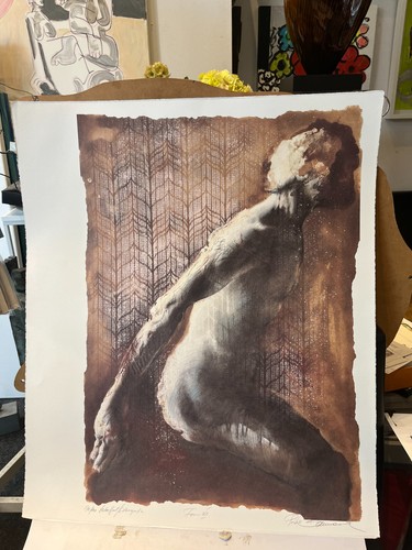 Signierte lithographie gravur - lithographie,