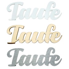 Schriftzug Taufe Holz