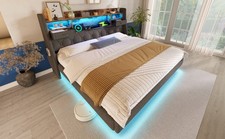 Polsterbett mit led usb - led,