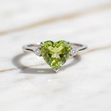 Peridot Herz Ring Damen 1 ct