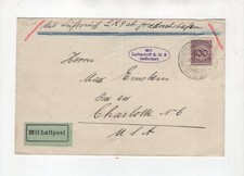 1924 Dt. Reich Brief Zeppelin Z.R.3 LZ 126 nach Nordamerika Si 20a