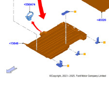 Neuwertiger Original Bodenbelag hinten – Ford Transit Custom 2023+ – Teilenr. 27