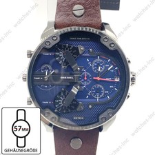 Diesel DZ7314 Mr Daddy Rotguss Braun Chronograph Leder Zifferblatt Herrenuhr