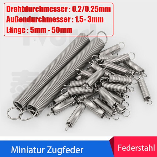 10tlg miniatur metall zugfeder - 10tlg,