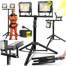 MASKO® LED Baustrahler Stativ
