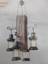 Vintage Pendelleuchte Holz