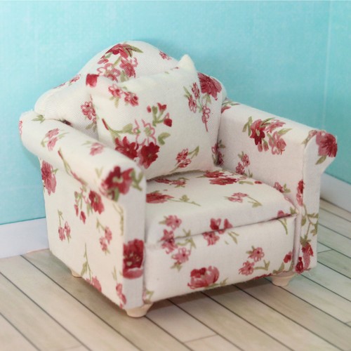 Miniatur sessel blumen dekor - miniatur,